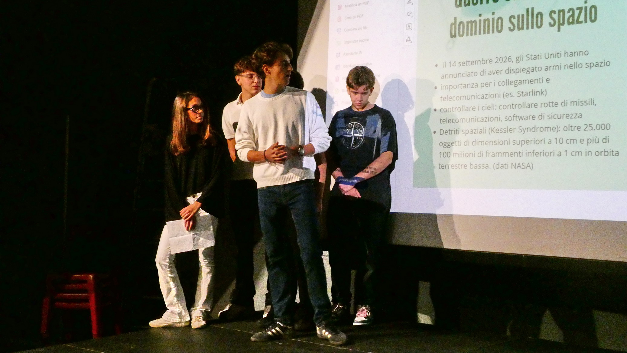 Gli studenti presentano le loro slide