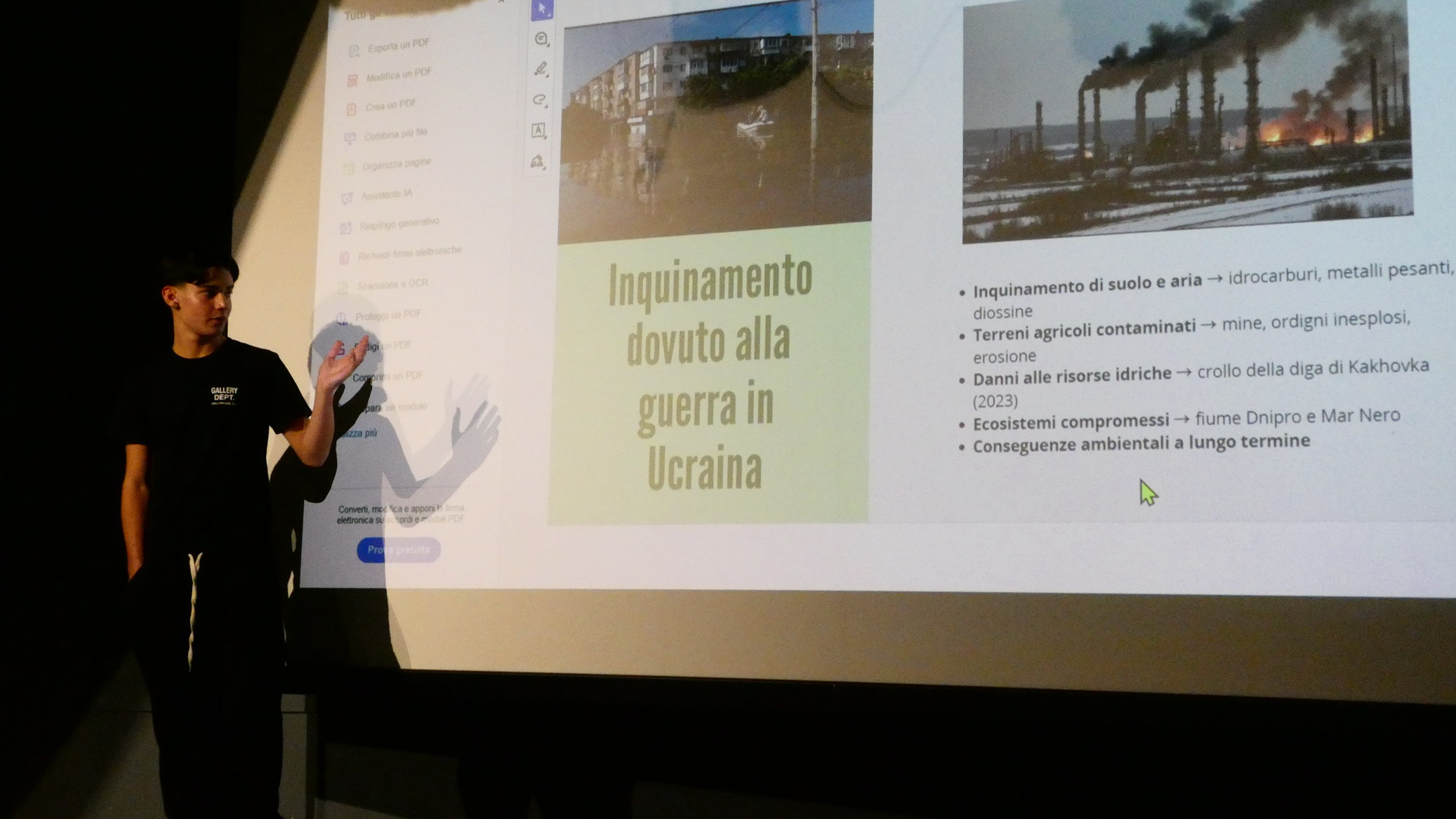 Gli studenti presentano le loro slide