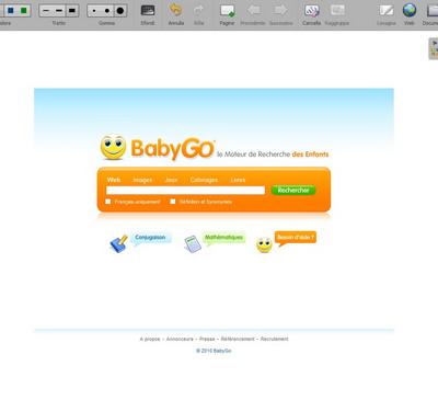 Motore di ricerca per bambini Baby Go Immagine del motore Baby Go